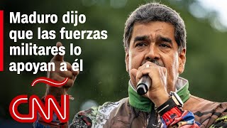 Maduro dijo que las fuerzas militares lo apoyan a él porque “son chavistas” [upl. by Artemis]