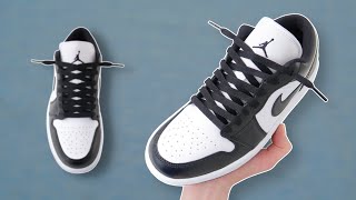 HOW TO LOOSE LACE NIKE AIR JORDAN 1 LOW  How To Lace Jordan 1 BEST WAY [upl. by Aserehs48]