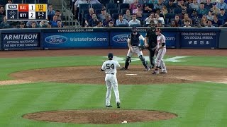 Chapman throws 105mph pitch [upl. by Weirick]