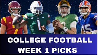 College Football Week 1 Top  PICKS amp PREDICTIONS [upl. by Amiaj]