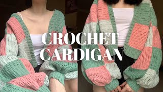 CROCHET PATCHWORK CARDIGAN  Harry Styles cardigan inspired [upl. by Mezoff628]