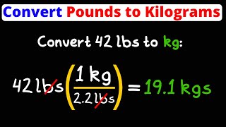 Convert Lbs to Kg  Pounds to Kilogram  Dimensional Analysis  Eat Pi [upl. by Nujra]