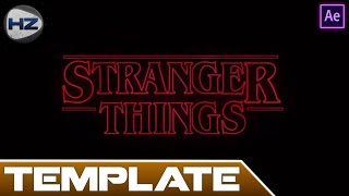 Template  Intro de Stranger Things  After Effects  3 Plugins [upl. by Ahcrop]