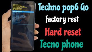 Tecno pop6 go hard reset  haw to factory rest tacno pop6 Go [upl. by Inez51]