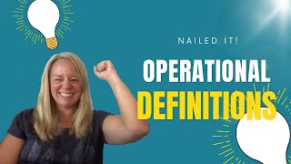 Importance of Operational Definitions An Example and NonExample [upl. by Gil]