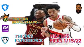 THE DFS EXPERIENCE NBA DFS PICKS 11522 [upl. by Dao]