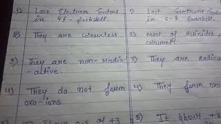 difference between lanthanide and actinides 12 th chemistry [upl. by Tinya368]