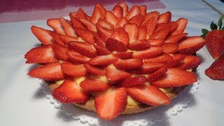 CROSTATA DI FRAGOLE E CREMA PASTICCERA  Ricetta frolla e crema fatte in casa [upl. by Stevie]