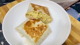 What I eat for breakfast  Healthy Tortillas Wrap Recipe for Breakfast [upl. by Ruyle]