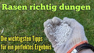 Rasen richtig düngen  Die wichtigsten Tipps zum Rasendüngen [upl. by Moriarty385]