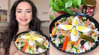 👌Salade de riz au thonسلاطة روز بالتن صيافي خفيفة دبارة للي ماعينوش في الكوجينة صحية وبنة على بنة👌 [upl. by Mcnalley]