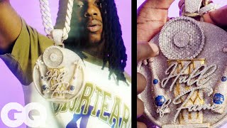 Polo G Shows Off More of His Insane Jewelry Collection  On the Rocks  GQ [upl. by Nyrtak]