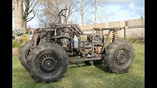 Homemade 4x4 Turbo QuadATV with VW 19TD engine [upl. by Aicac136]