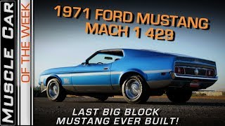 1971 Mustang Mach 1 429 Video Muscle Car Of The Week Episode 252 [upl. by Rabah]