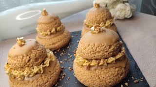 Religieuse au café recette facile ☕ religieuseaucafé patisserie cafe chouxaucraquelin choux [upl. by Winchester]