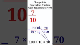 shorts  Equivalent fraction with denominator 100 [upl. by Brigitta616]