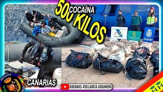 Operativo 500 Kg de cocaína en semirrígida patrullero Cóndor  Canarias Aduanas SVA [upl. by Aicemed123]