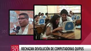 RECHAZAN DEVOLUCIÓN DE COMPUTADORAS QUIPUS [upl. by Merriman]