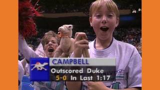 Campbell Mens Basketball  1992 NCAA Tournament vs Duke Highlights [upl. by Yornek]