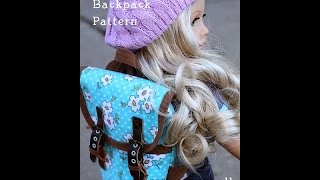 How to Make a Backpack for American Girl 18 Inch Doll Craft [upl. by Tseng]