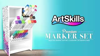 ArtSkills Premium Marker Set  Caddy Instructions [upl. by Zandra976]