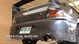 Varex Oval Muffler v Cannon Comparison  Evo 8MR [upl. by Reifinnej]