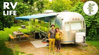 Nomadic Couple Living in an Incredible Vintage Airstream  Interview amp Tour [upl. by Berget]