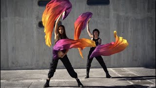 How To Dance With Silk Fans Learn this choreography on CHRYSALIS SILK STUDIES [upl. by Demetria]