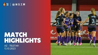 Highlights AZ  Telstar  Azerion Vrouwen Eredivisie  20232024 [upl. by Aietal]