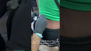 Back Dermal Piercings piercing bodypiercing viral bodypiercer nyc dermal dermalpiercing [upl. by Ailec]