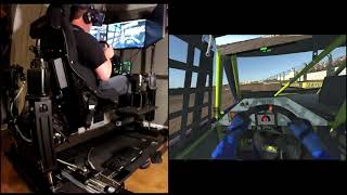 Ultimate Sim Rig with SFX100 with Gseat Gbelt OSW DD Wheel iRacing split screen [upl. by Anawot]