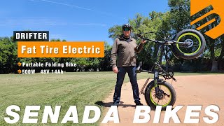 New Electric Bicycle Senada Drifter Fat Tire Folding Electric Bicycle 500W Motor  Box Drop Test！ [upl. by Nemajneb]