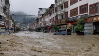 City under sea China dam discharge Typhoon brings more rain to Guangdong [upl. by Eirrod]