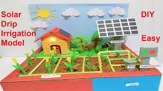 solar drip irrigation model for science fair project 3d  agriculture farming   DIY  howtofunda [upl. by Iamhaj811]