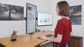 Moontower Monitor Arms A Sturdy Ergonomic Solution for Up to Six Monitors  UPLIFT Desk [upl. by Kirbie]