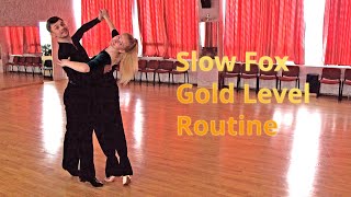 Slow Foxtrot Gold Level Choreography  Outside Swivel Natural Zig Zag from Promenade [upl. by Helas]