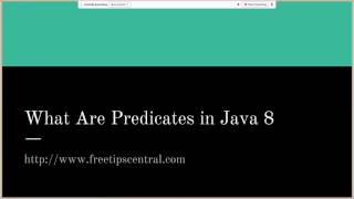 Lambda Expressions in Java Part 2  PreDefined Functional Interfaces  Predicate Interface [upl. by Koeninger]