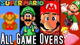 Super Mario ALL GAME OVER SCREENS 19852015 Wii U to NES [upl. by Colp]