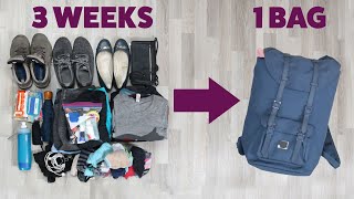 How To Pack Light For A Long Trip [upl. by Ycrad]