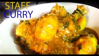 Staff Chicken Curry  On The Bone Chicken  Home Style Indian Dish [upl. by Ulu]