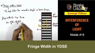 Class 12 Physics  Interference of Light  18 Fringe Width in YDSE  For JEE amp NEET [upl. by Amsirahc532]