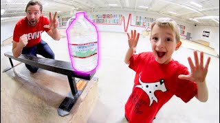 Father VS Son HUGE BOTTLE FLIP  Epic Trick Shots [upl. by Carlson153]