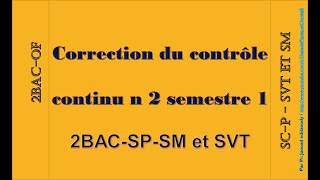 Correction du contrôle continu semestre1 2BACSciencesPhysique 20202021 [upl. by Lanette195]