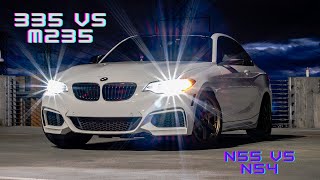 2015 Stage 2 M235i vs 2008 Stage 2 335i  N55 vs N54 [upl. by Naenej]