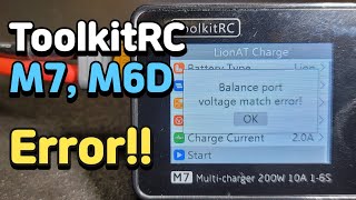 ToolkitRC M7 M6D Balance port voltage match error 원인 및 조치 방법 [upl. by Burleigh]