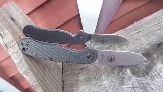 Esee Avispa VS Ontario RAT 1 knife battle [upl. by Belter]