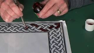 Glass Painted Celtic Picture Frame Project [upl. by Nakah]