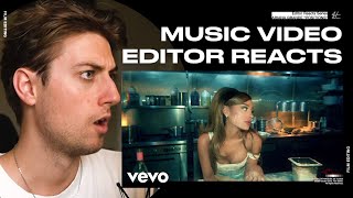 Video Editor Reacts to Ariana Grande  positions official video [upl. by Ecnarf563]