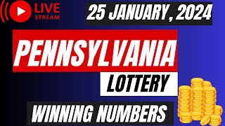 Pennsylvania Day Lottery Results For  25 Jan 2024  Pick 2  Pick 3  Pick 4  Pick 5  Powerball [upl. by Ennaxor]