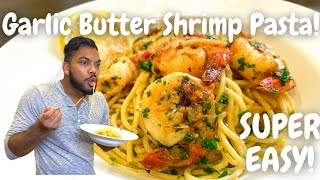 EASY SPICY GARLIC SHRIMP PASTA RECIPE SHRIMP SCAMPI [upl. by Aeduj]